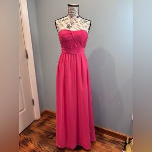 Adrianna Papell Strapless Fuchsia Dress